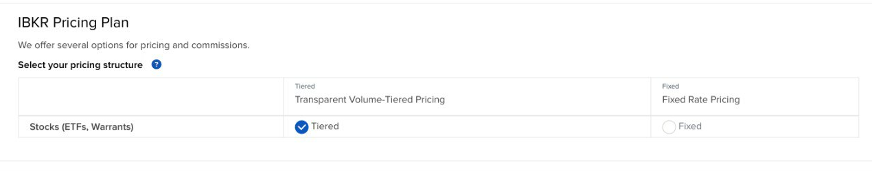 IBKR Choose commission plan