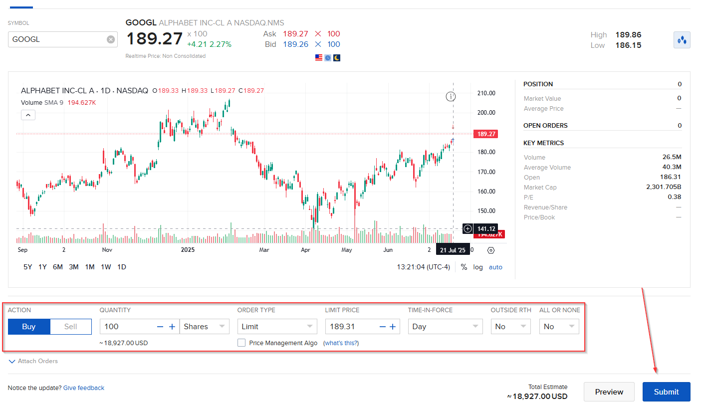 IBKR Practical example