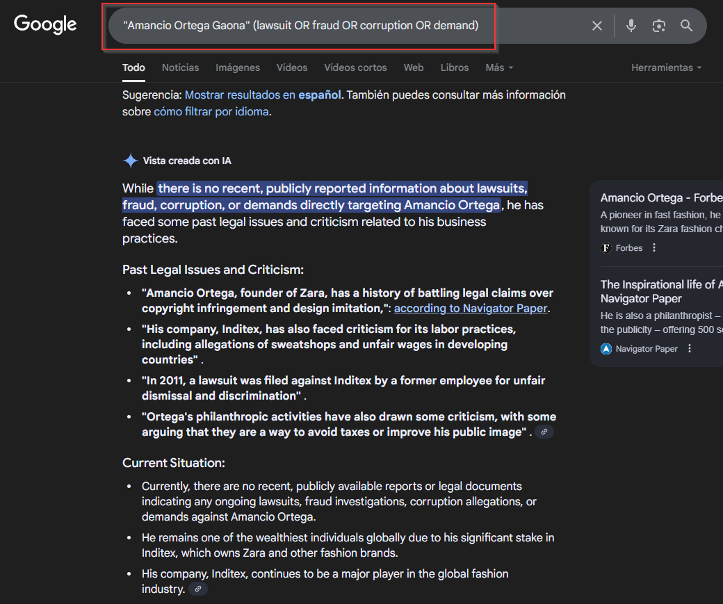Management team Amancio