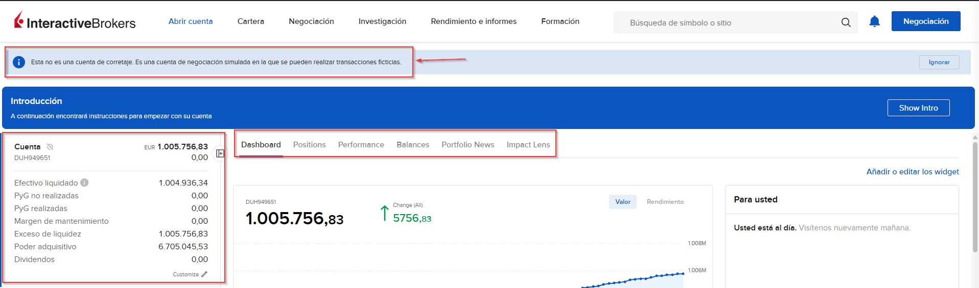 IBKR Página principal