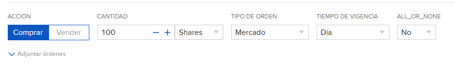 IBKR Tipo orden mercado
