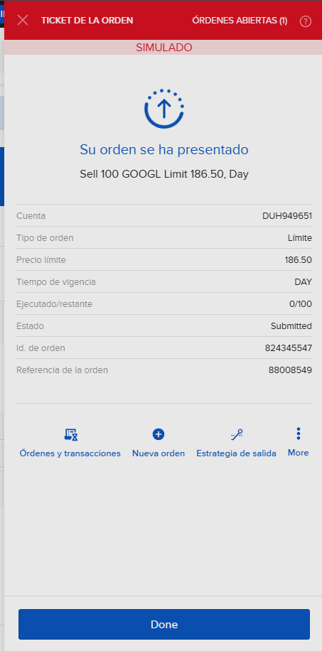 IBKR Orden de venta parte 2